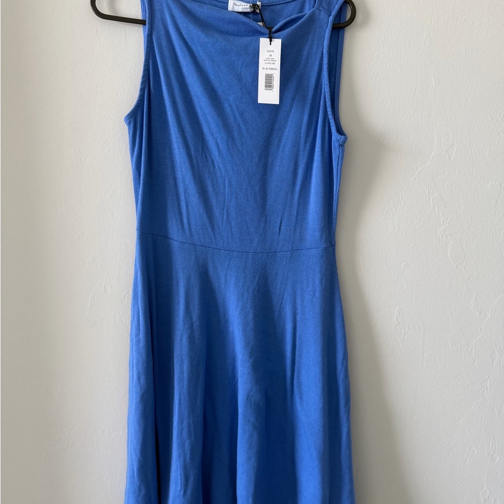 Eileen Fisher Cobalt Blue Sleeveless A-Line Dress